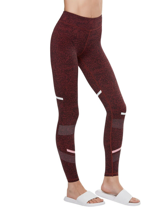 Lilybod Gemma Leggings Burnt Red. Side image.