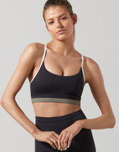 Lilybod Kenya Sports Bra Obsidian Gray. Front image.