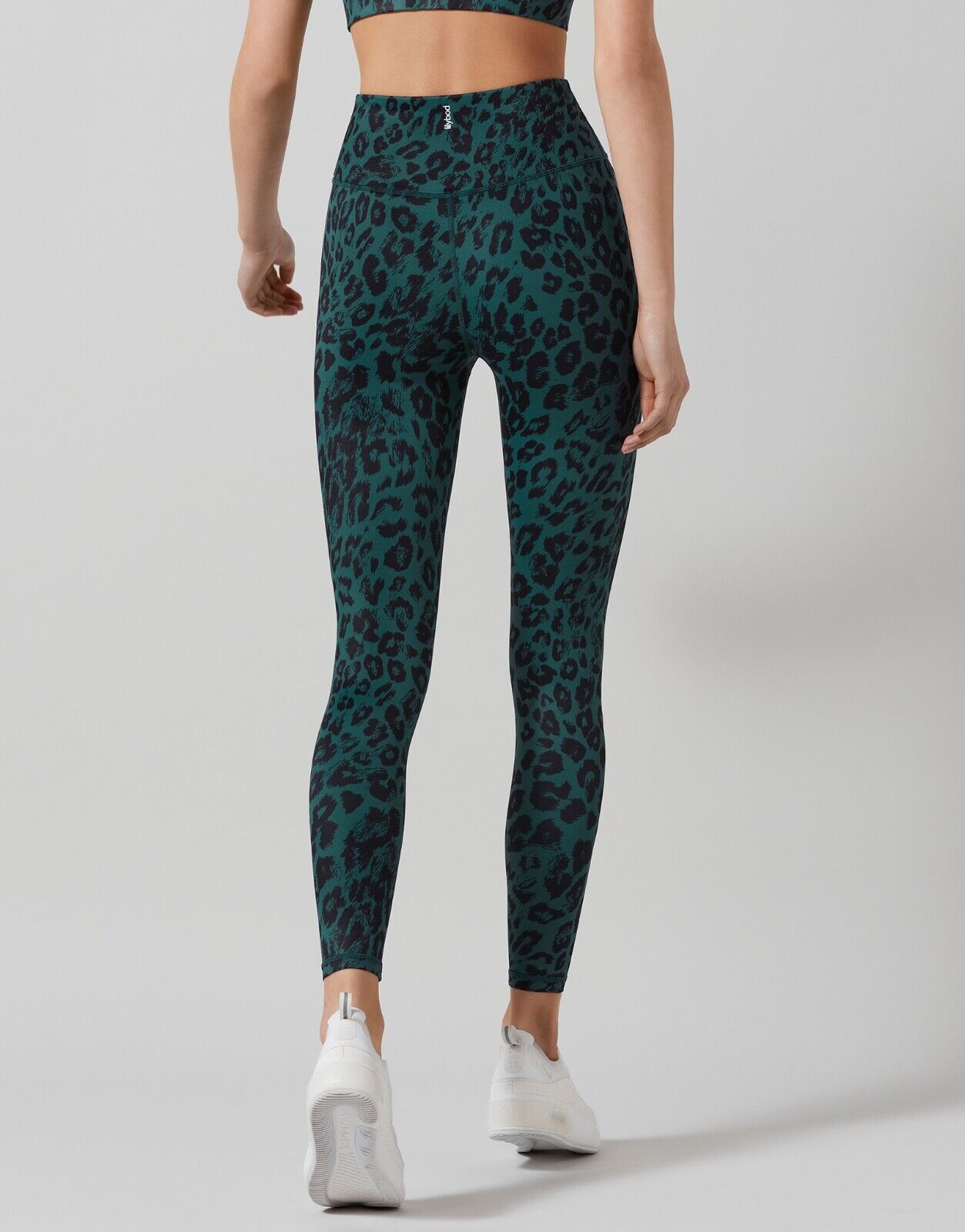 Lilybod Layla Leggings Pine Leopard. Back image.