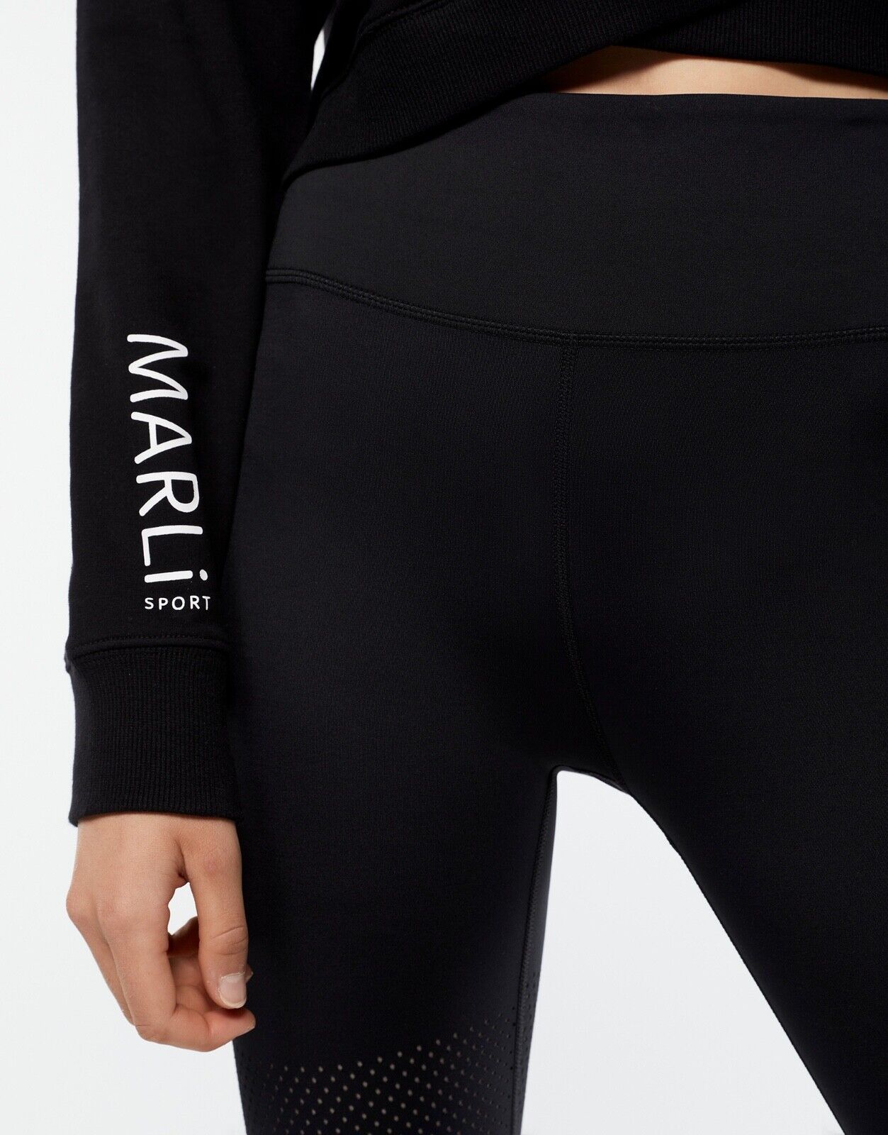 Marli Jaymie Long Sleeve Top Black. Close image.