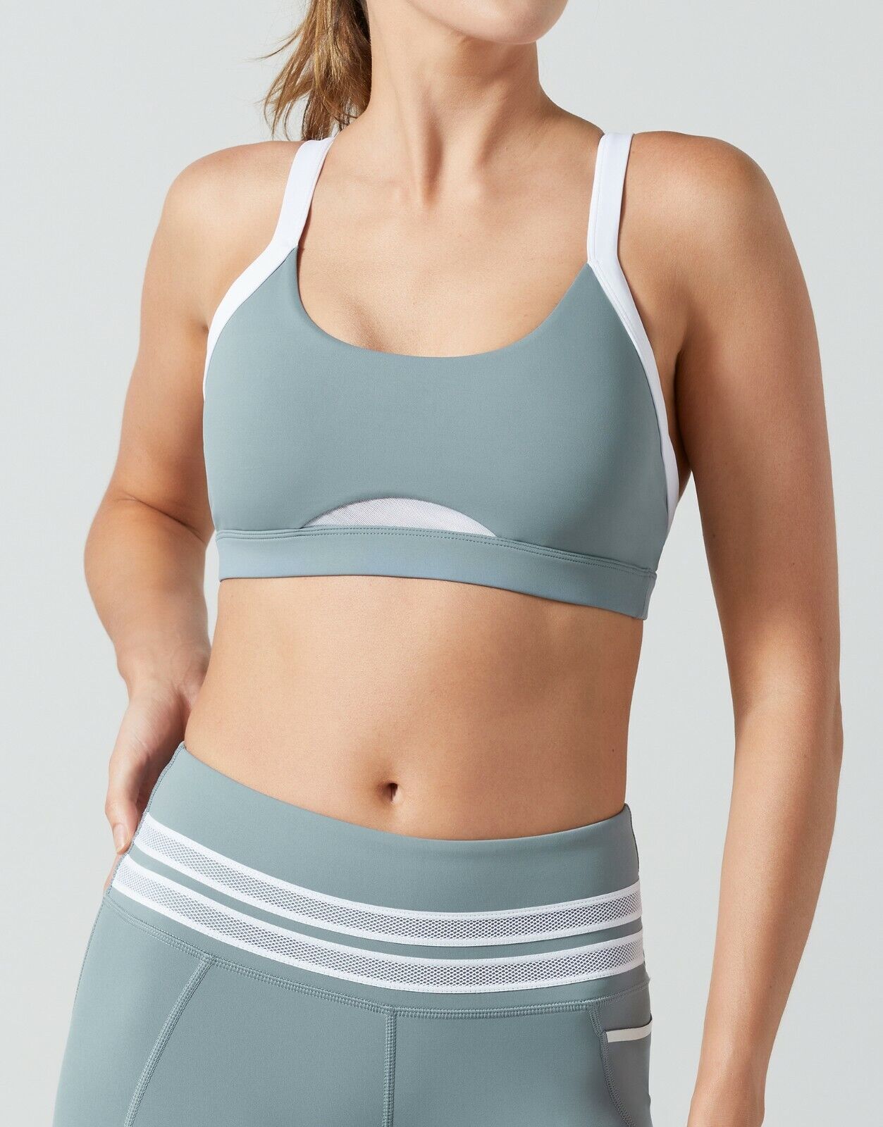 Lilybod Ryann Sports Bra Sorbet Green. Front image