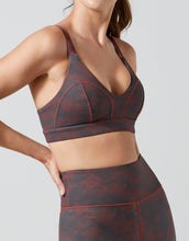 Lilybod Rivaa Sports Bra Size S Wine Stucco Print. Side image.