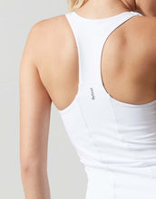 Lilybod Annabel Sports Bra Tank White. Detail.