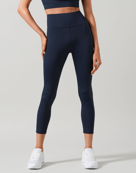Lilybod Kellie (aka Astrid) Leggings Blue Nights. Front image.