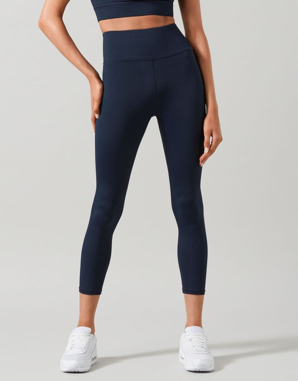 Lilybod Kellie (aka Astrid) Leggings Blue Nights. Front image.