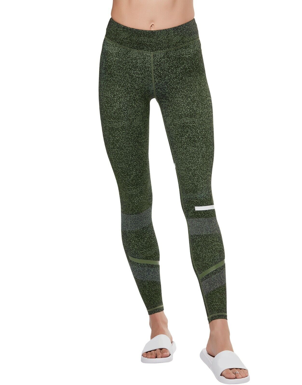 Lilybod Gemma Leggings Olive Burst. Front image.