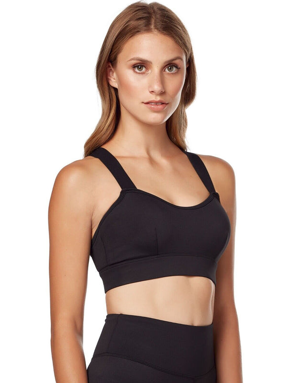 Lilybod Mia Sports Bra Black Noir. Side image.