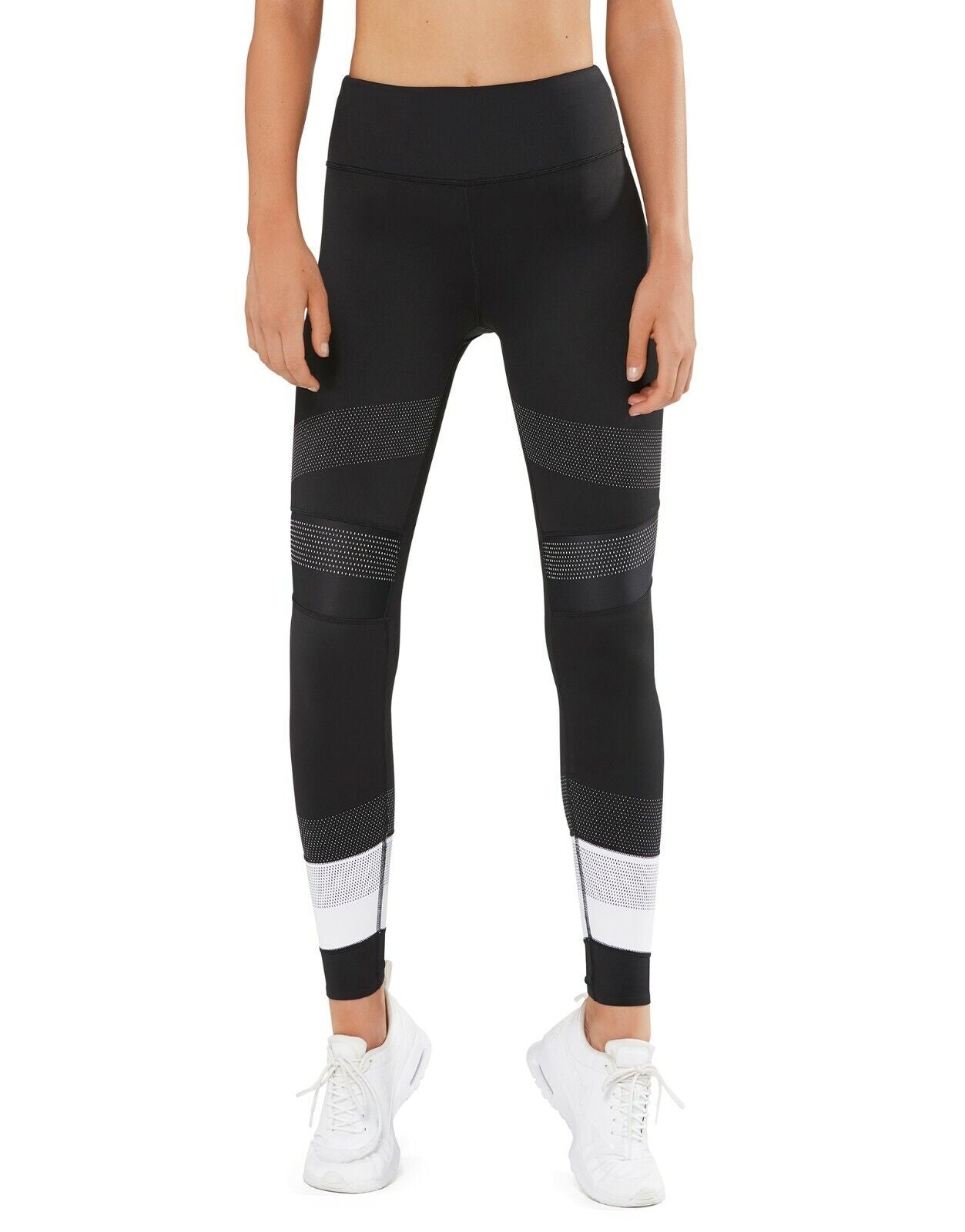 Lilybod Jade X Leggings Tarmac Black. Front image.