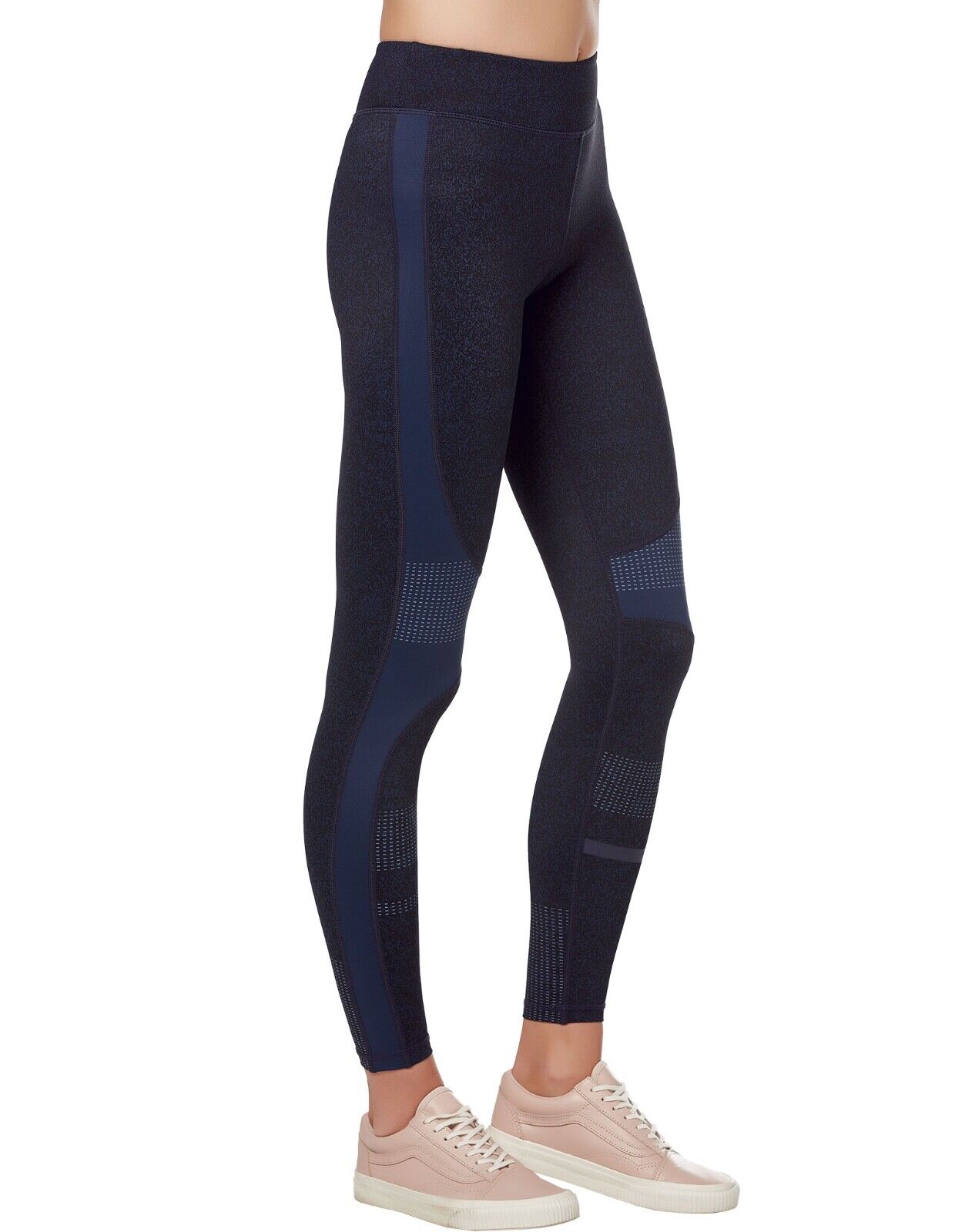 Lilybod Harper Leggings Navy Mist. Side image.