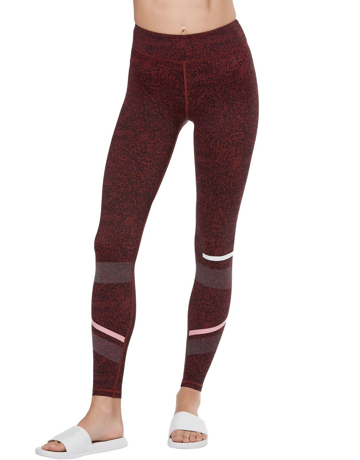 Lilybod Gemma Leggings Burnt Red. Front image.