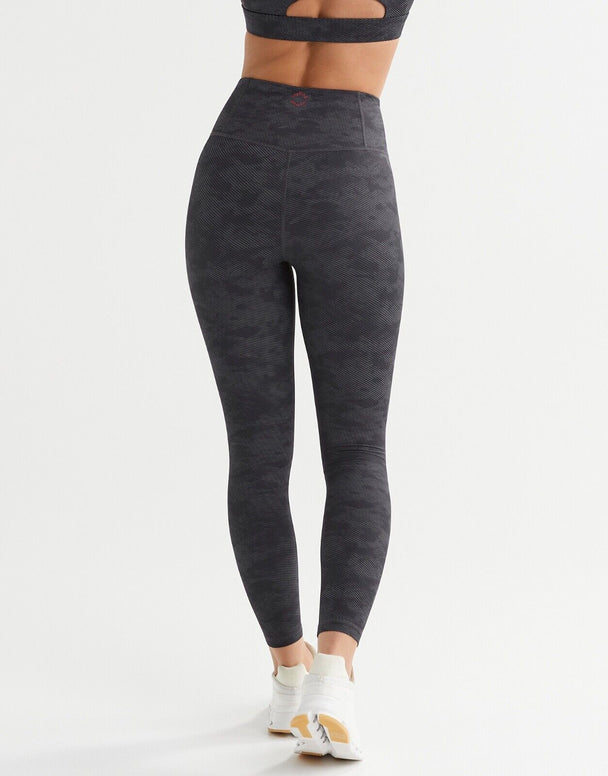Lilybod Becca Leggings Black  Stucco Camo. Back Image.