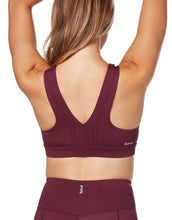 Lilybod Ava Sports Bra Plum Red. Back  Image.