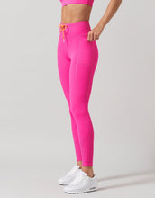 Lilybod Alexa-XR Leggings Hot Pink Pop Orange. Side image.