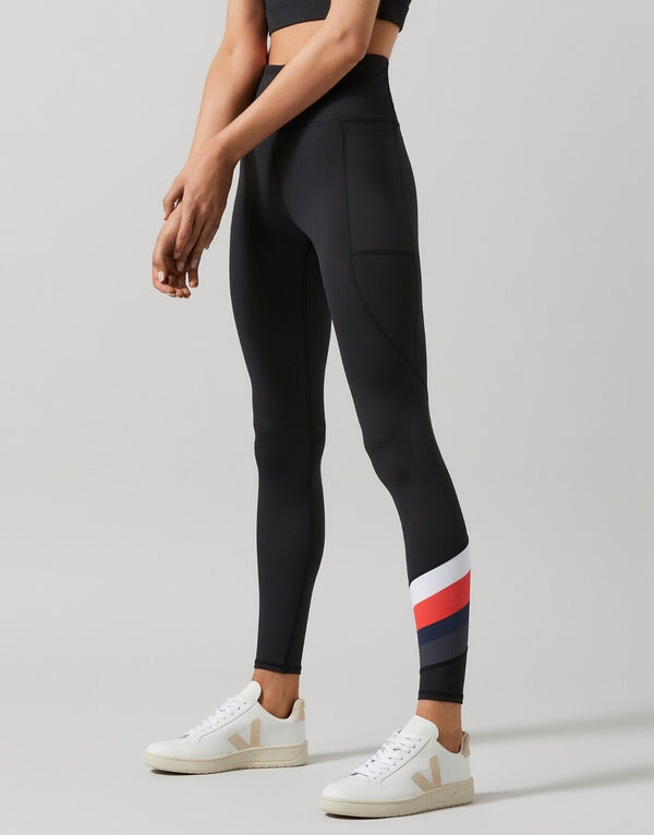 Lilybod Brooklyn-XR Leggings Smoke Black. Side Image.