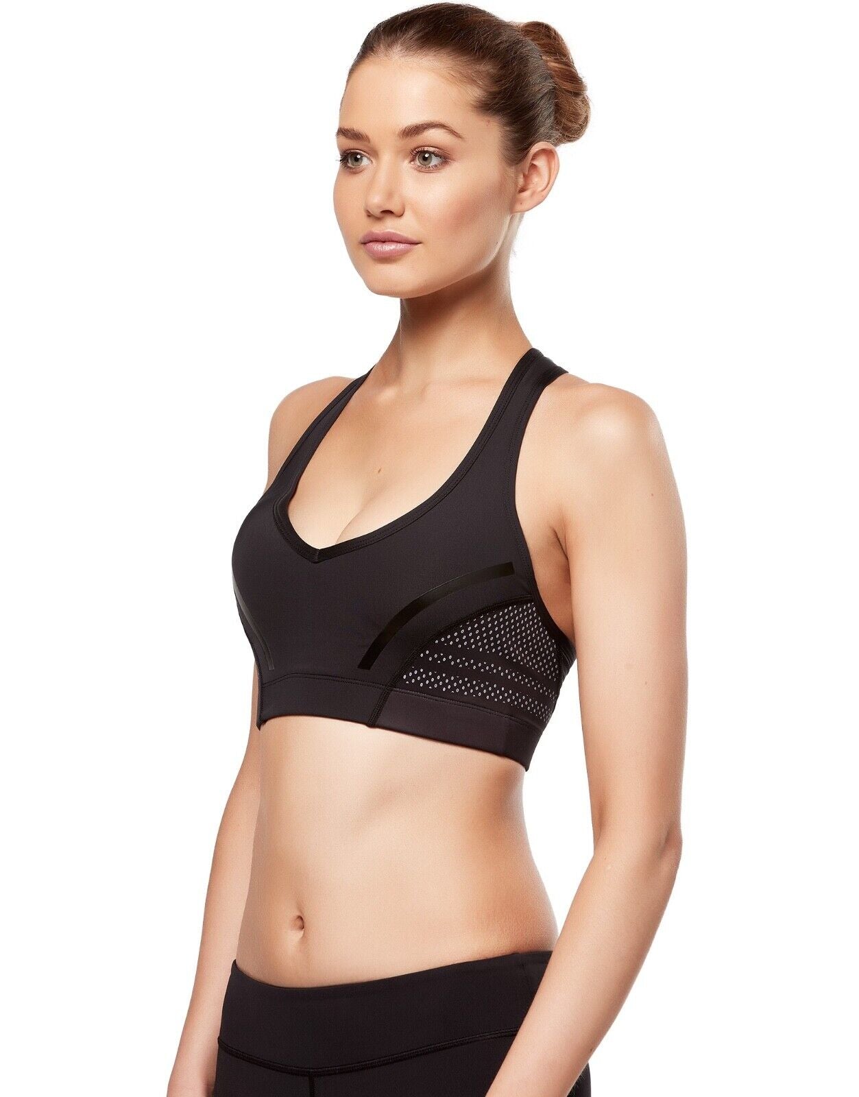 Lilybod Willow Sports Bra Carbon Lite. Side image.