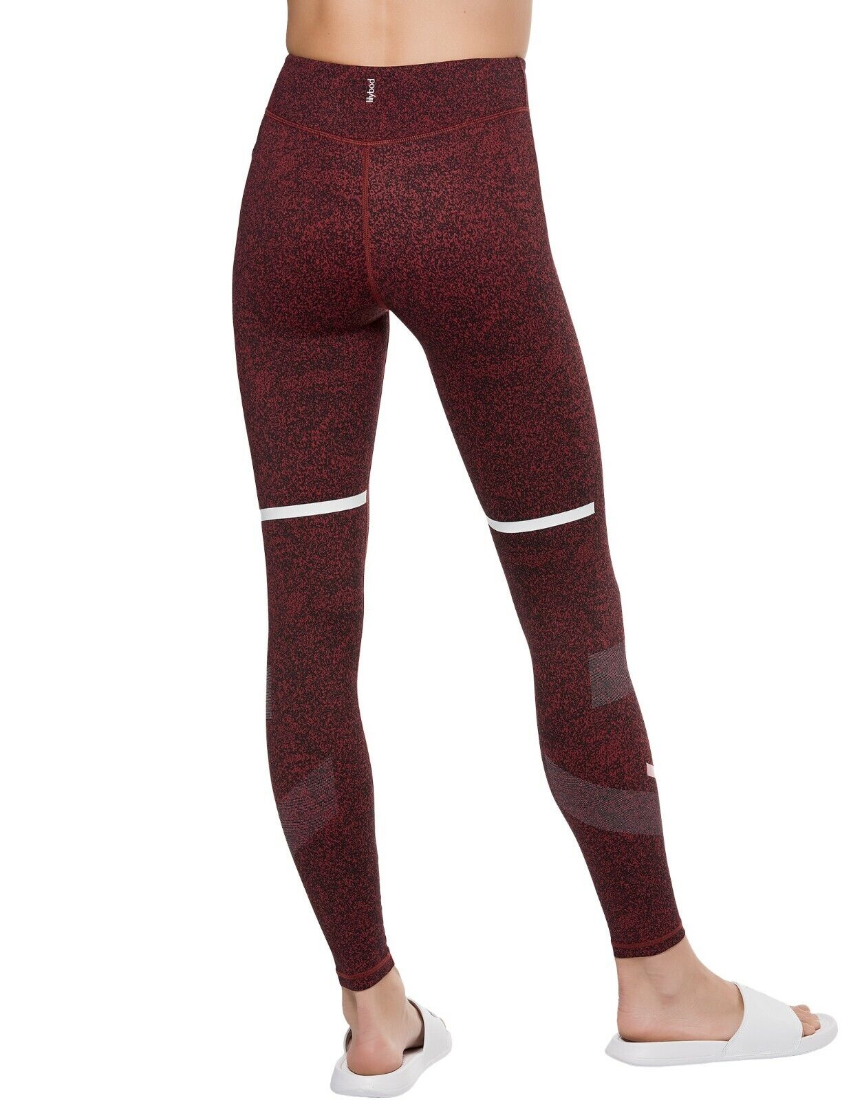 Lilybod Gemma Leggings Burnt Red. Back image.