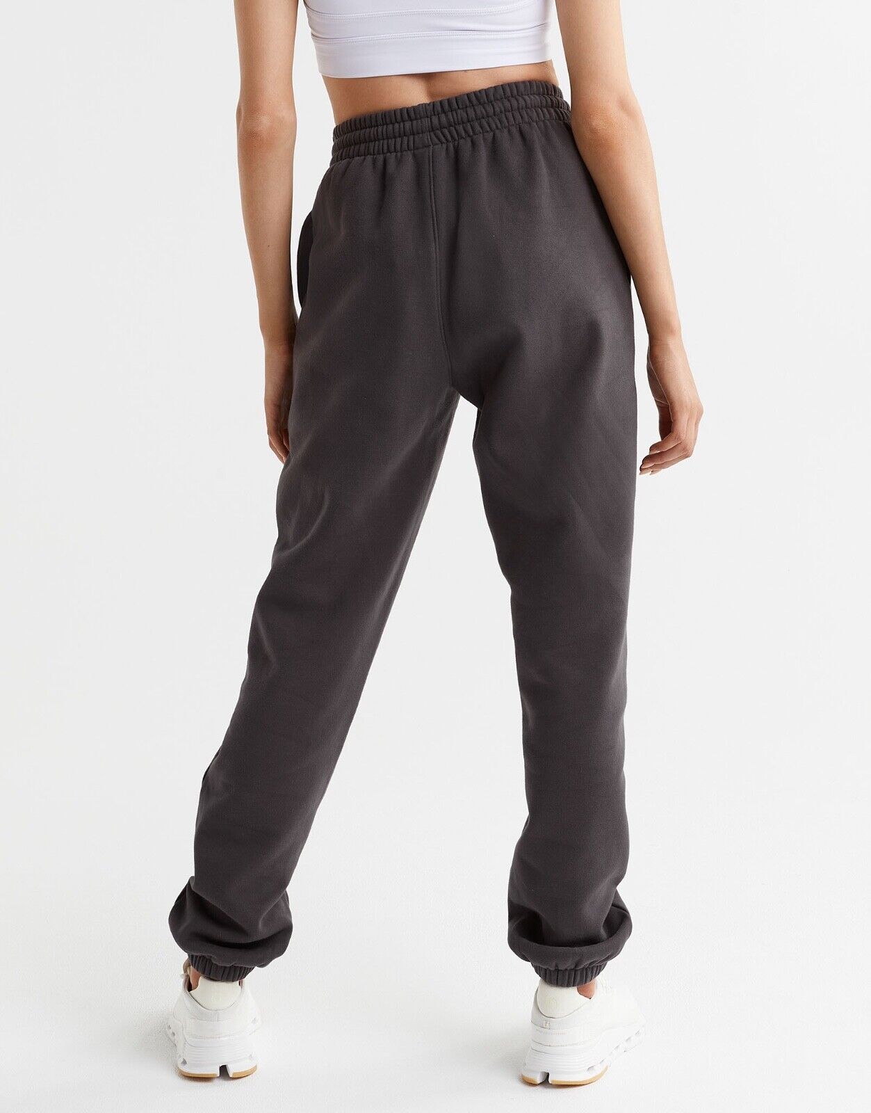 Lilybod Kora Fleece Sweatpants Coal Gray. Back image.