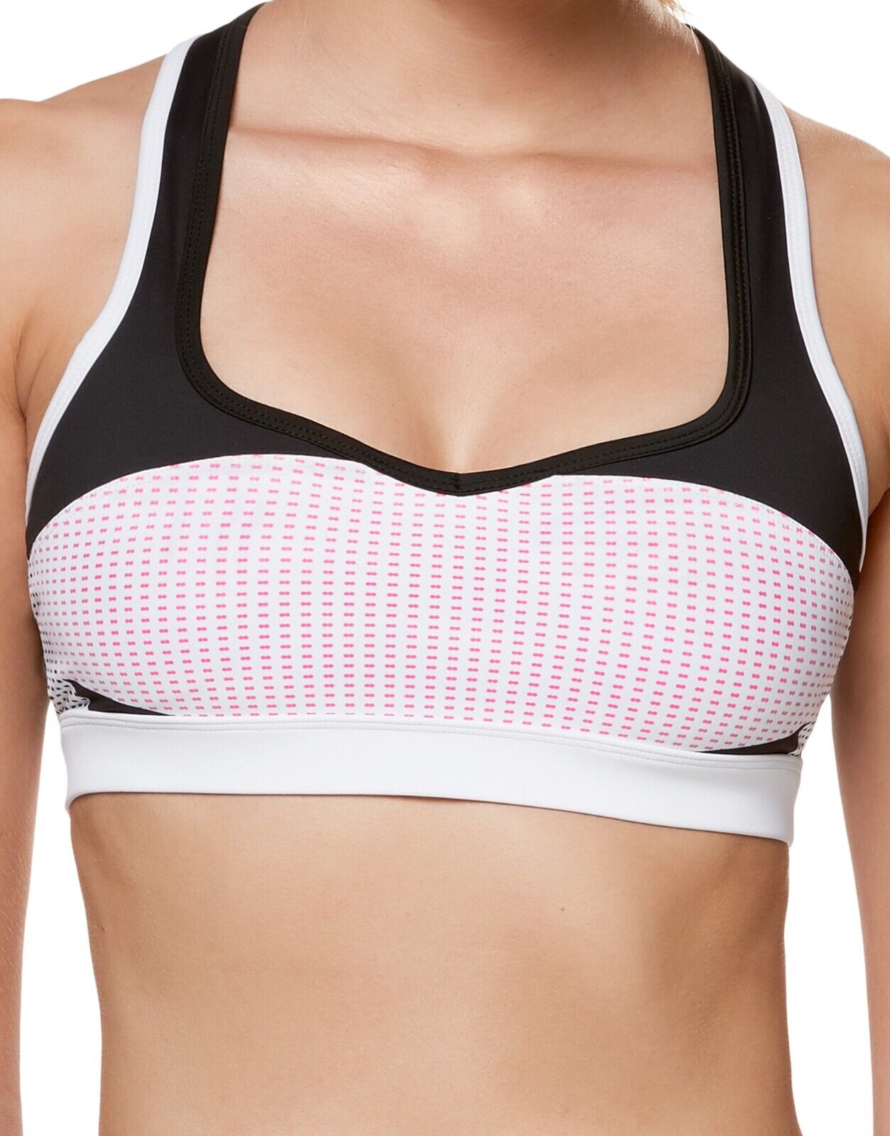 Lilybod Chloe Sports Bra Superstar Pink. Close Image.