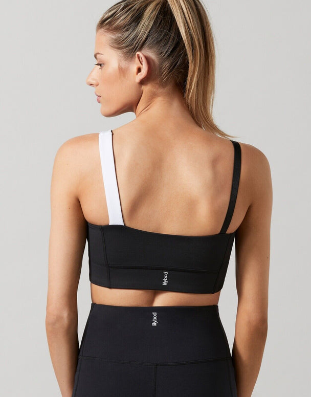 Lilybod Tiffany Sports Bra Size XS Smoke Black. Back image.