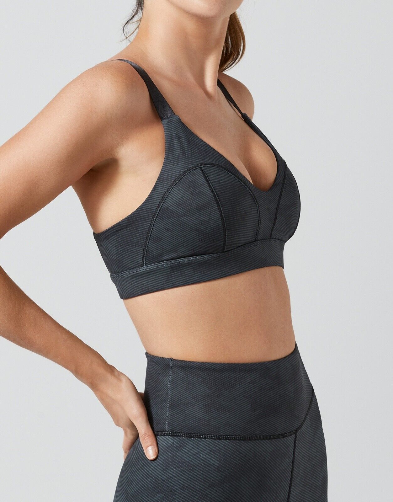 Lilybod Rivaa Sports Bra Black. Side image.