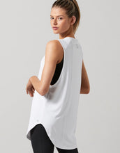 Lilybod Lily Activewear Muscle Tank White. Side image.