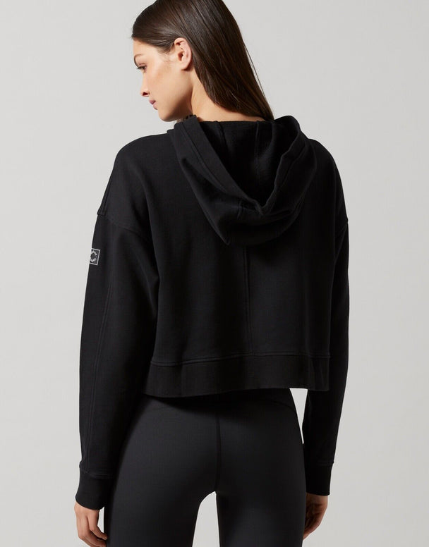 Lilybod Ariella Hoodie Sweater Black. Back image.
