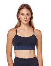 Lilybod Livvy Sports Bra Navy Mist. Front image.