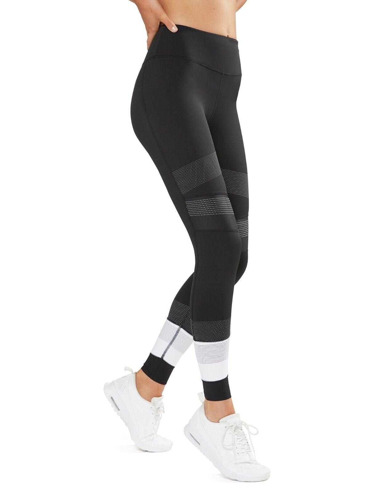 Lilybod Jade X Leggings Tarmac Black. Side image.