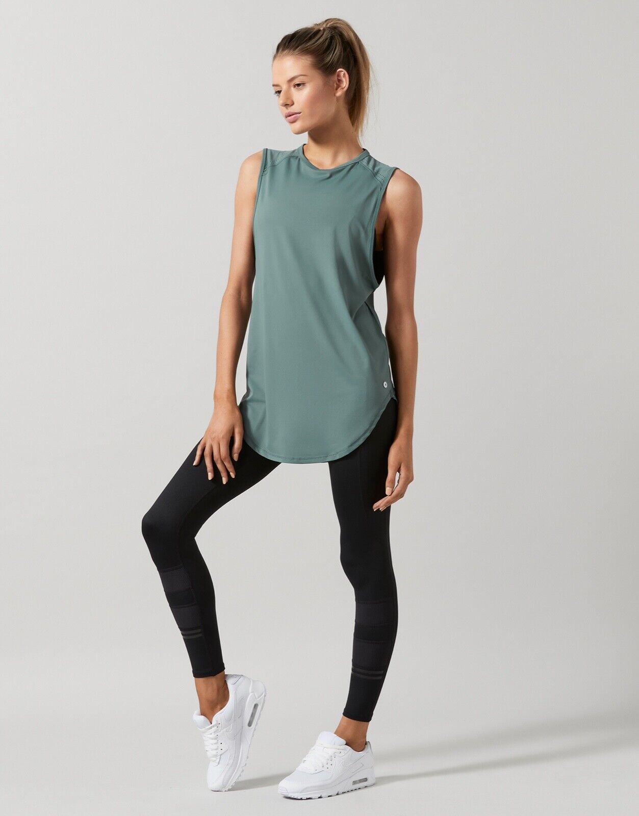 Lilybod Zady Activewear Muscle Tank Chinois. Full body image.