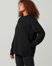 Lilybod Tara-XR Oversized Fleece Lined Sweater Black. Side image.