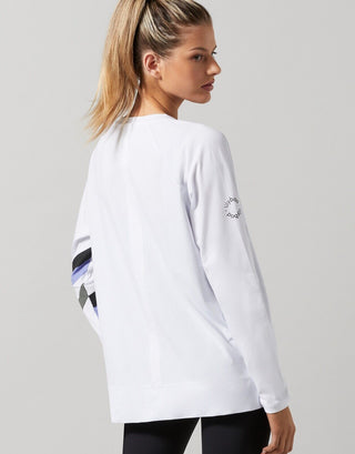 Lilybod Phoenix Long Sleeve Top White. Back image.