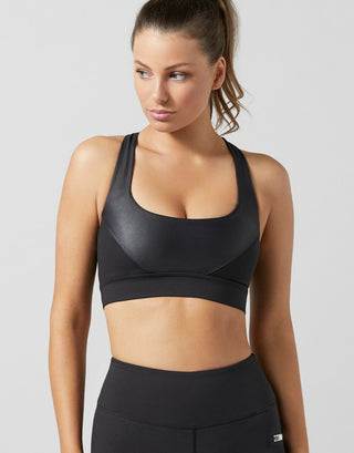 Lilybod Cindy Sports Bra Crop Top Mono Racer. Front image.