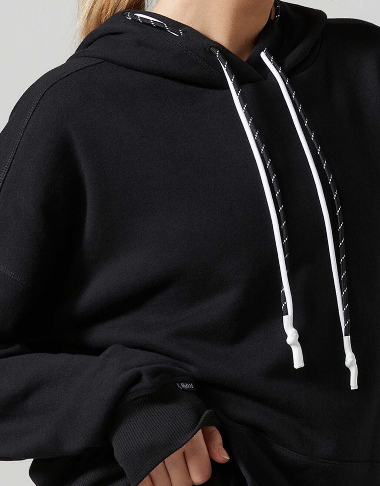 Lilybod Mia Sweater Boyfriend Hoodie Black. Close image.