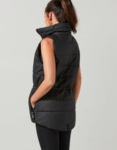 Lilybod Jordan Sleeveless Jacket Smoke Black. Side back image.