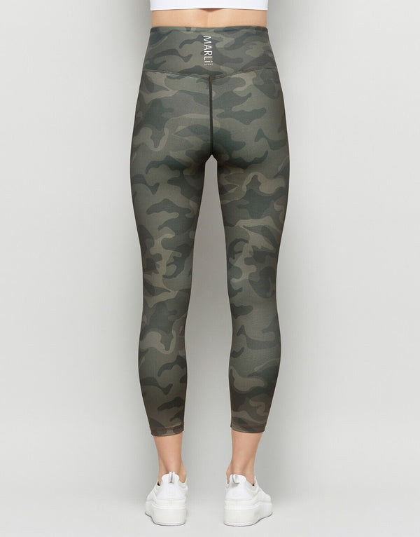 Marli Gemma Leggings Size S Olive Camo Full Length. Back image.