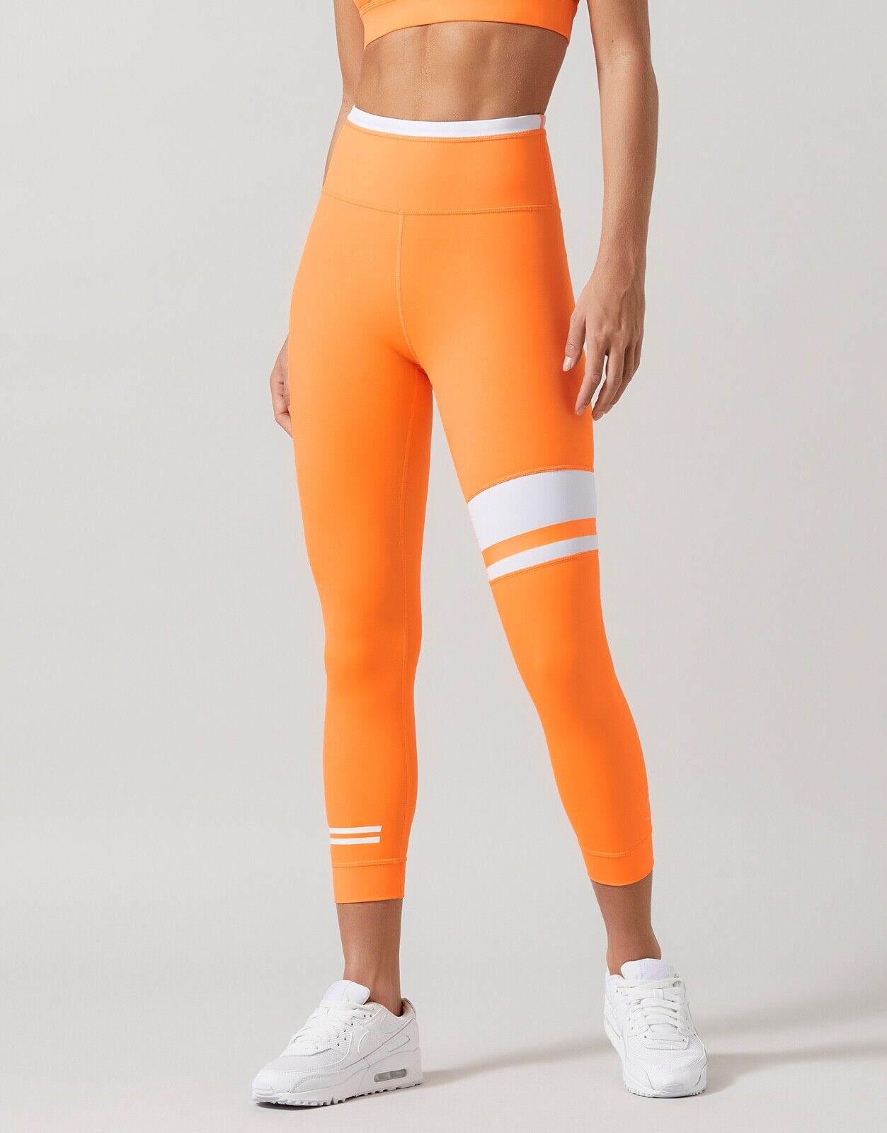 Lilybod Cali 7/8 Leggings Pop Orange. Front Image.