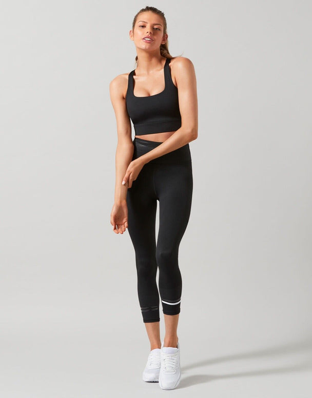 Lilybod Tinsley-XR Leggings Smoke Black. Full body image.