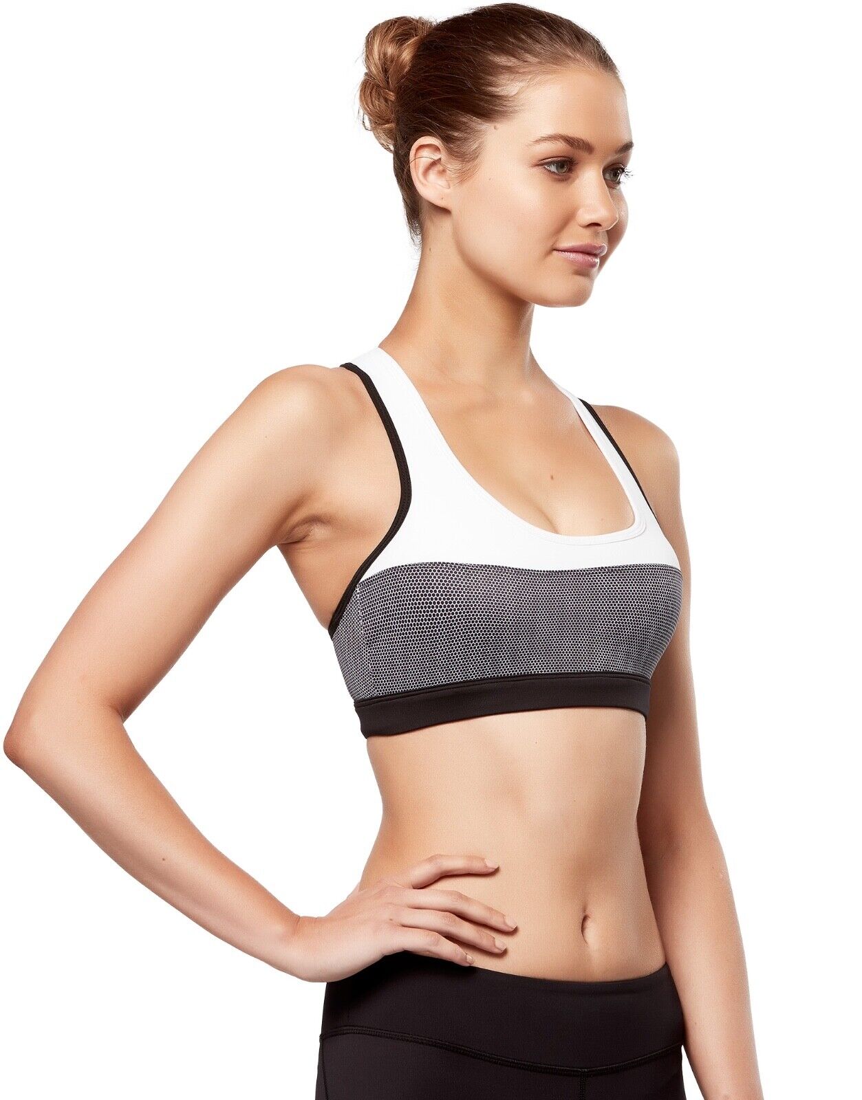 Lilybod Ivy Sports Bra White Mirage. Side image.