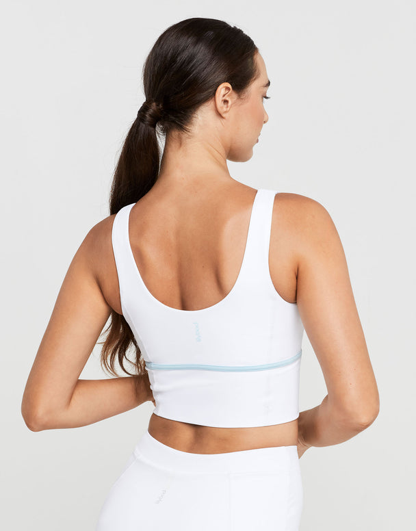 Lilybod Ava Long Sports Bra White/Light Blue
