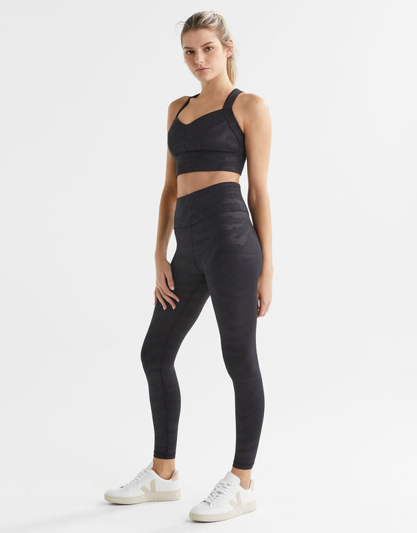 Lilybod Amber-2X Sports Bra Black Tiger Print