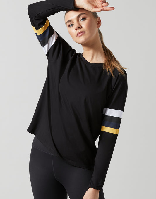 Lilybod Anna Long Sleeved Top Smoke Black