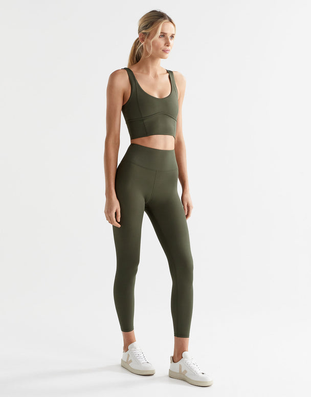 Lilybod Ava Long Sports Bra Army Green - Sale Item