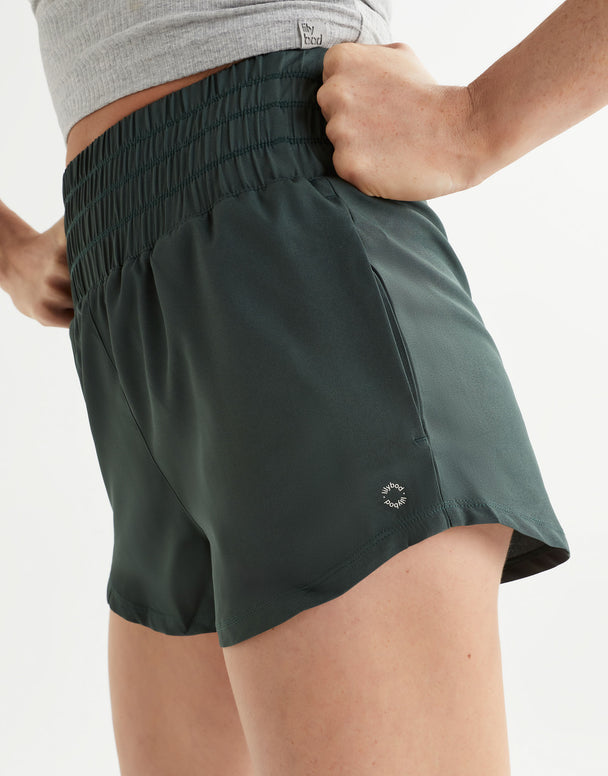 Lilybod Bronte Running Shorts Deep Green