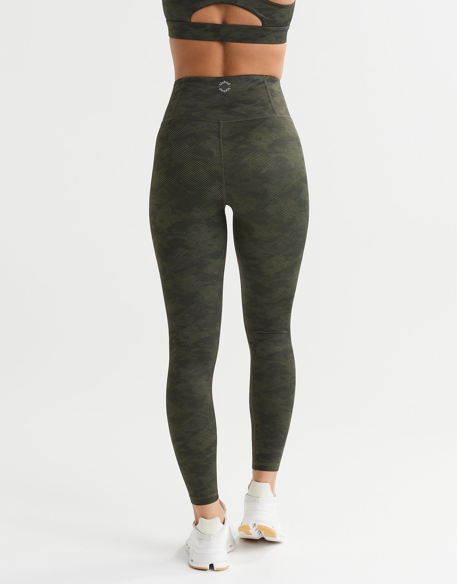 Lilybod Becca Leggings Martini Stucco Camo. Back Image.