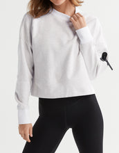 Lilybod Erica Sweater Size XS Misty Grey Marle & White