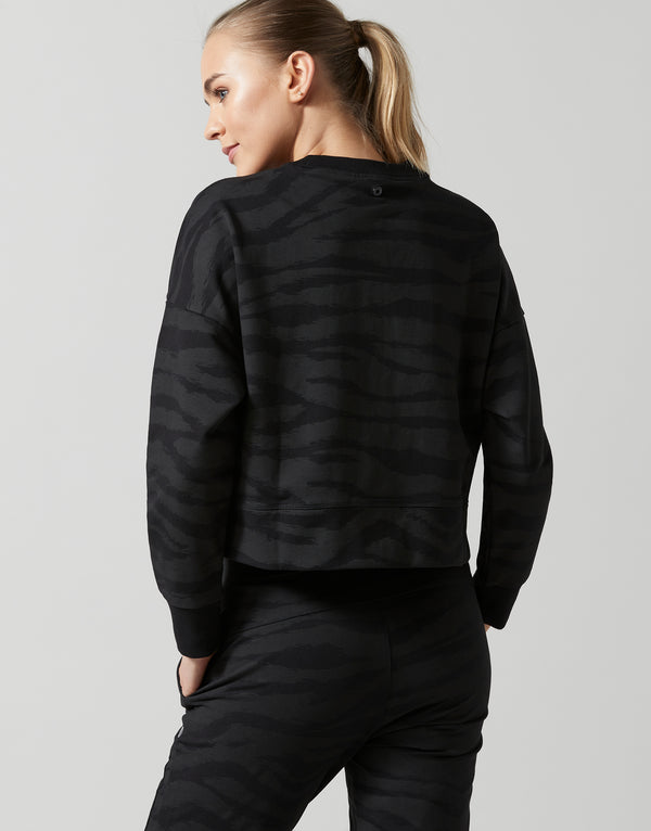 Lilybod Fay Sweater Black Tiger Print - Sale Item