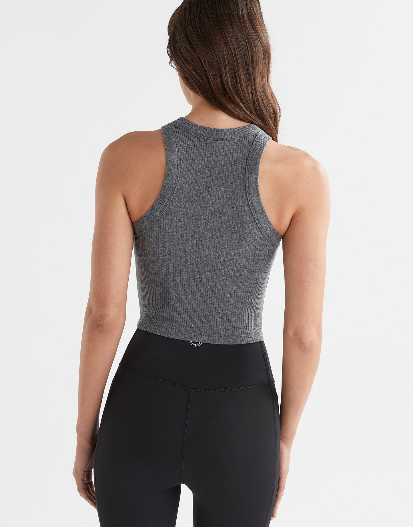 Lilybod Harmony Tank Charcoal Marle. Back image.