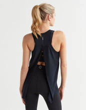 Lilybod Kendall Mesh Tie-Up Tank Sky Captain