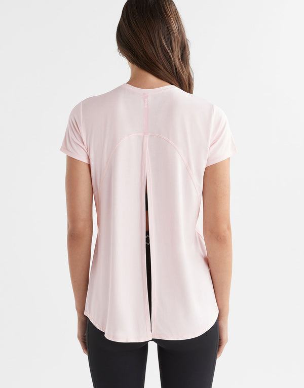 Lilybod Kendall Tie-Up Tee Pink