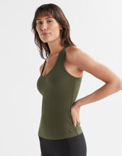Lilybod Leera Ribbed Tank Olive Green